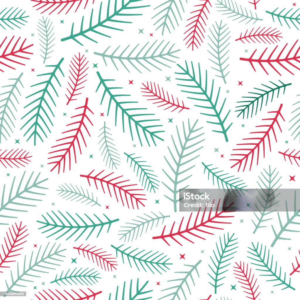 Pine Seamless Holiday Background Seamless pine tree winter background. Christmas stock vector