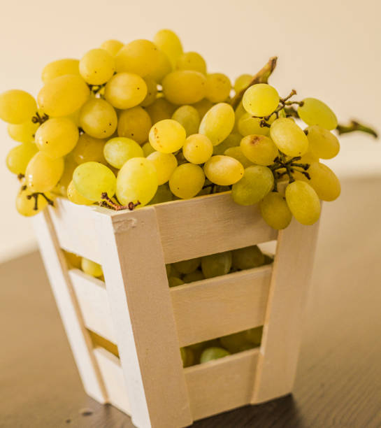 istock Fresh ripe green grape, close-up 1053895128
