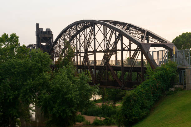 istock Pedestrian bridge over Arkansas River 1053905054