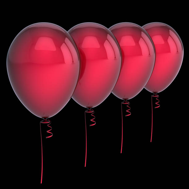 istock red party balloons 4 four blank row arranged 1053905960