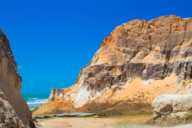 istock Way to the sea between the cliffs 1053906300
