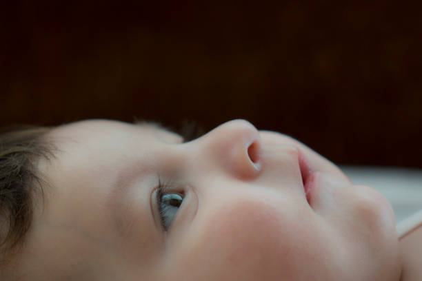 istock Baby infant close-up portrait. 1053912616