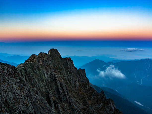 istock Mountain ranges visible from Okuhotaka  Mountain in the North Alps 1053928144