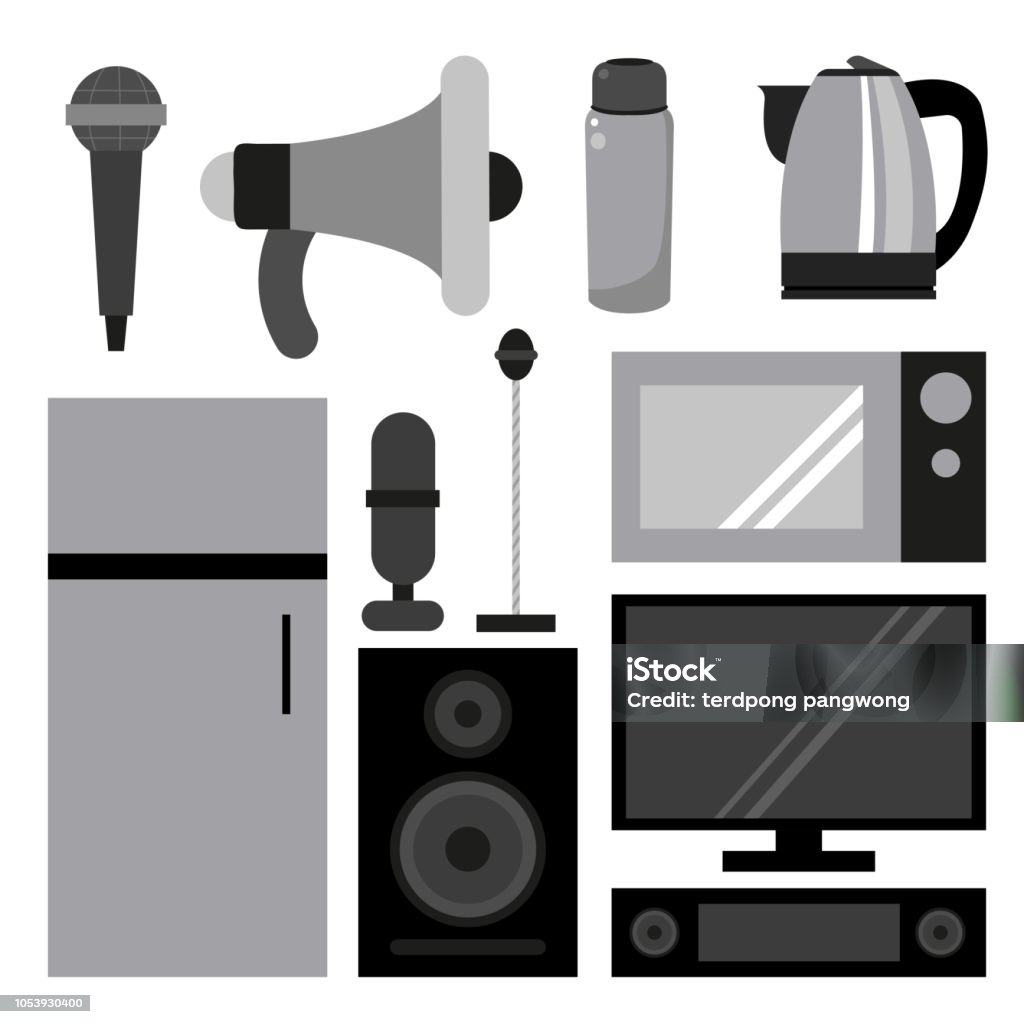 Electronics Item Vector Electronics Vector Collection Design Stock Illustration - Download ...