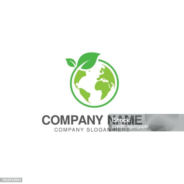 Green World Logo Or Icon Design Template Stock Illustration - Download Image Now - Environmental Conservation, Icon Symbol, Logo