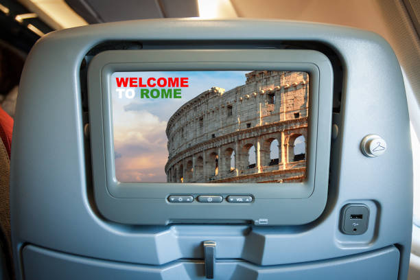 Welcome to ROME - Screen on Passenger Seat of Airplane Welcome to ROME - Screen on Passenger Seat of Airplane

*** Note: All images are mine *** inside the colosseum stock pictures, royalty-free photos & images