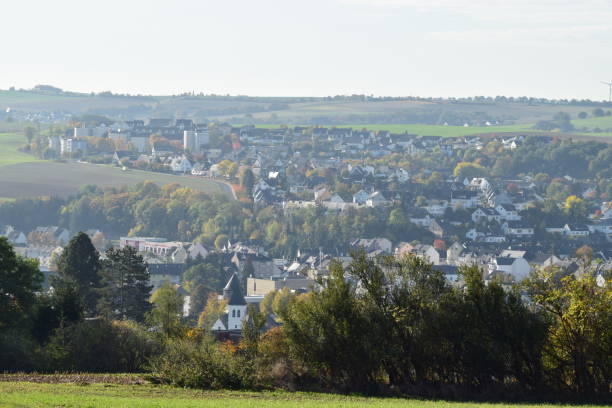 istock small town in a valley, Mayen in der Eifel 1053938376