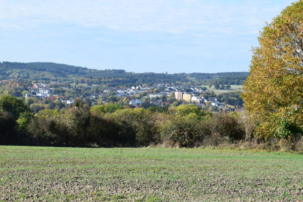 istock small town in a valley, Mayen in der Eifel 1053938564