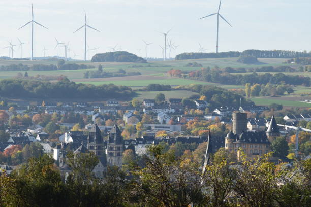 istock small town in a valley, Mayen in der Eifel 1053938860