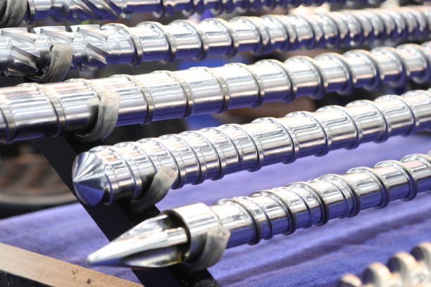 istock Screw press parts for plastic injection machine 1053942804