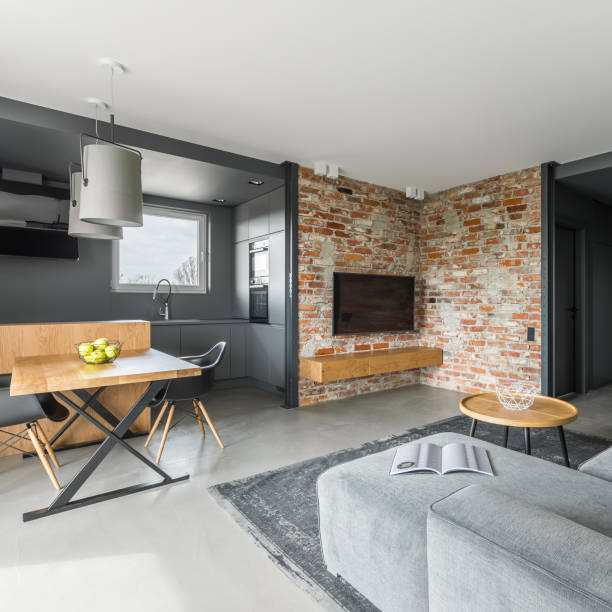 istock Apartment in industrial style 1053943054
