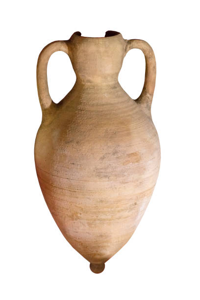 白地にギリシャのセラミック容器 - terra cotta pot ストックフォトと画像