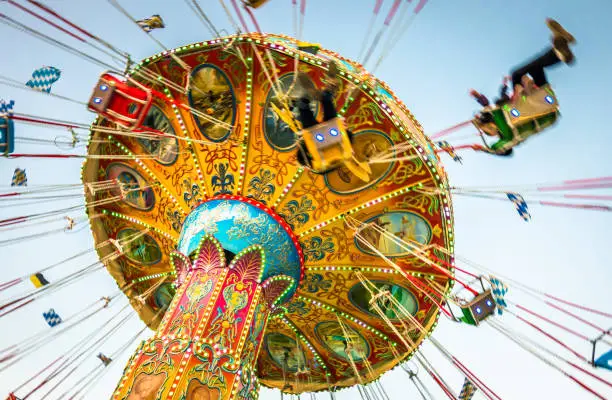 fairground ride at the biggest folk festival in the world - the Beer Fest