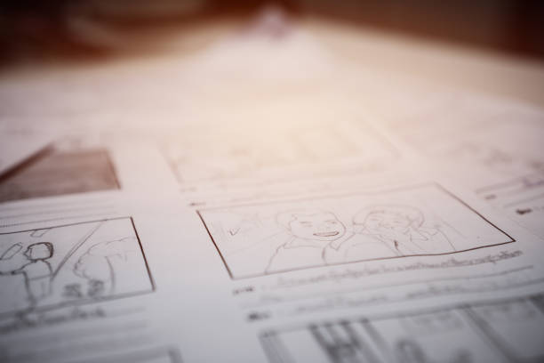 istock Storyboard drawing creative for film process pre-production media films story script for video editors 1053952630