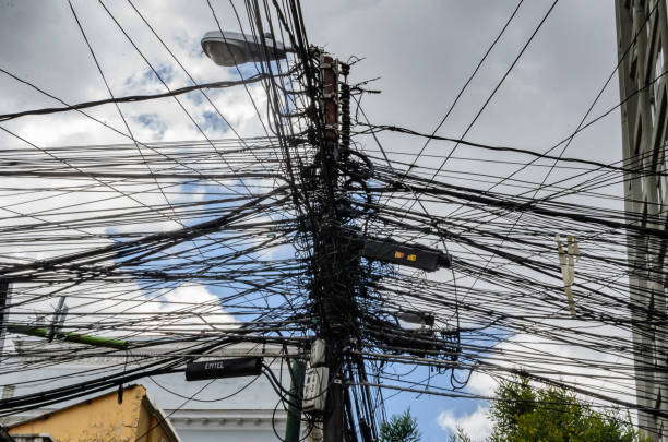 Bunch of electricity cables
