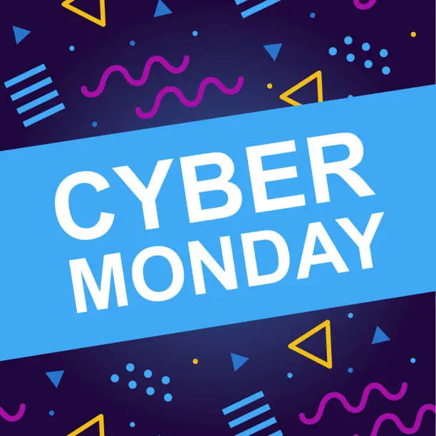 Vector illustration of Cyber Monday sale vector web banner
