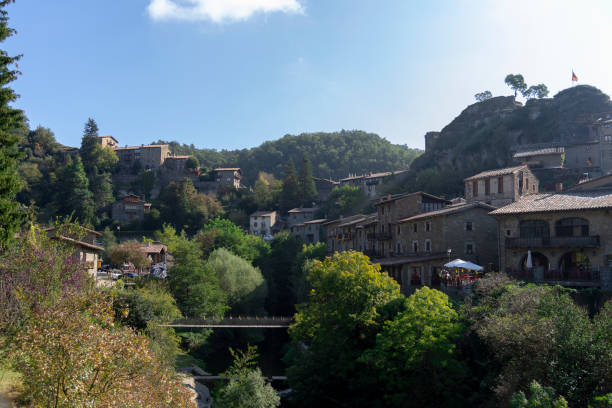 Rupit. Medieval village. Catalonia. Spain stock photo