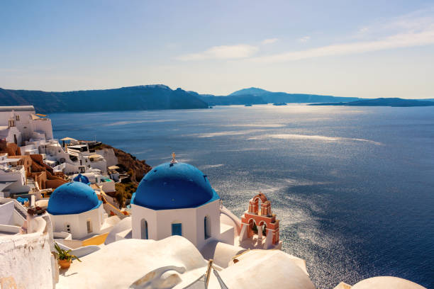 istock Santorini, Greece.Church detail on cliff 1053969552