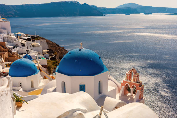 istock Santorini, Greece.Church detail on cliff 1053969614