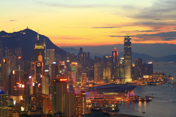istock Victoria Harbour view from the Braemar Hill 1053971896