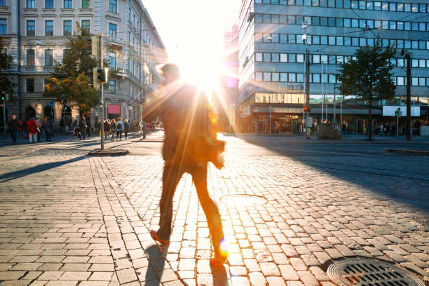 Motion Blur of People Walking in the City Motion Blur of People Walking in the City scandinavian descent photos stock pictures, royalty-free photos & images