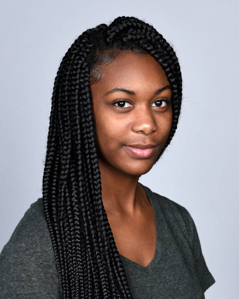 istock Beautiful young woman, portrait, studio 1053977184