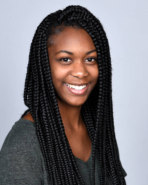 istock Beautiful young woman, portrait, studio 1053977204