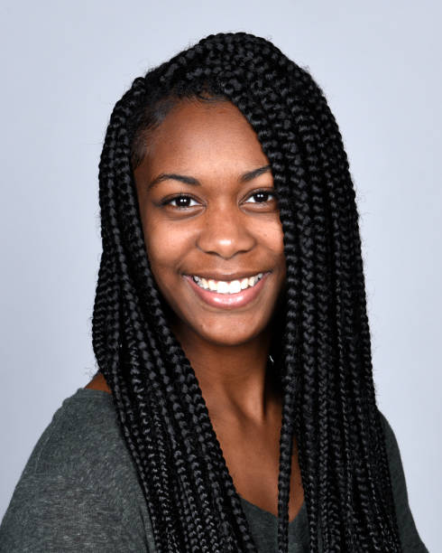 istock Beautiful young woman, portrait, studio 1053977224