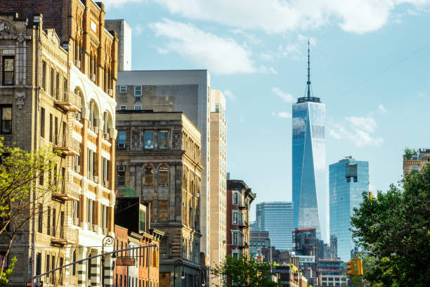 istock Freedom Tower View on 6th Avenue Manhattan NYC 1053977380