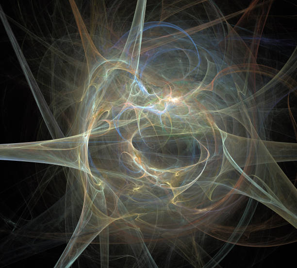 istock image of one Digital Fractal on Black Color 1053983224