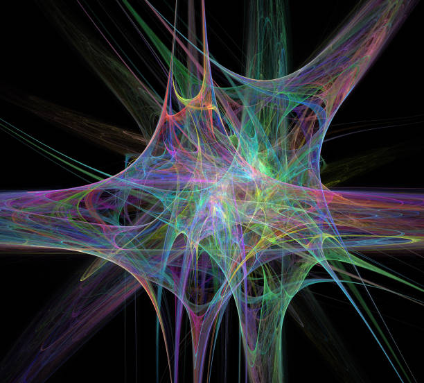 istock image of one Digital Fractal on Black Color 1053983314