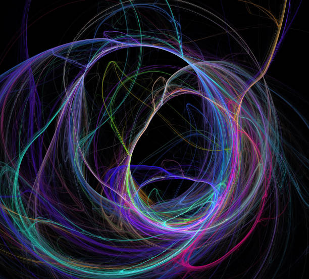istock image of one Digital Fractal on Black Color 1053985106