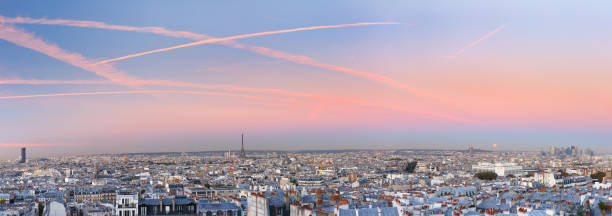 panorama view over Paris from top of monmartre