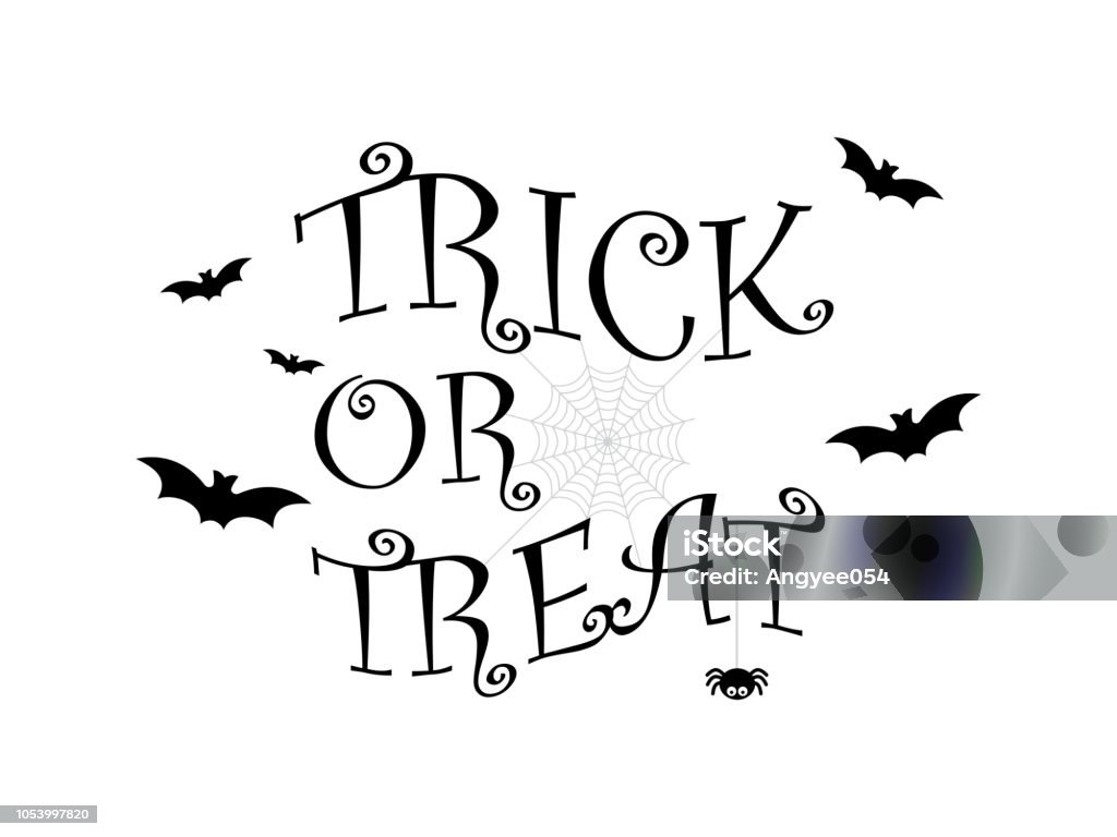 Trick or treat Halloween banner template background Art stock vector