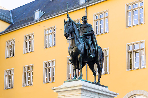 Equestrian statue of Ludwig the First in Regensburg Bavaria Germany
