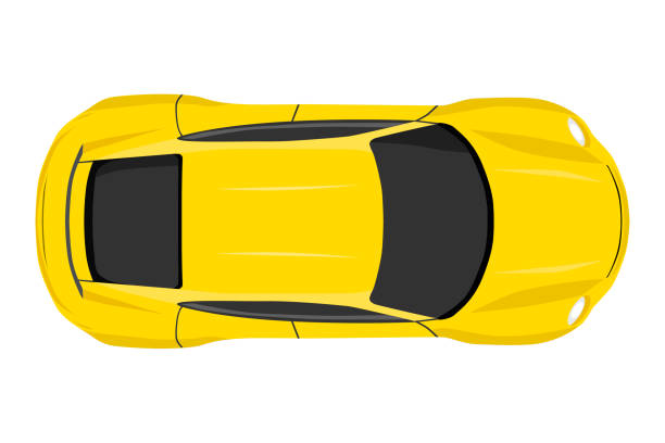 istock Car from top view vector illustration. Flat design auto. Illustration for transport concepts, car infographic, icons or web design. Delivery automobile. Isolated on white background. 1054019156