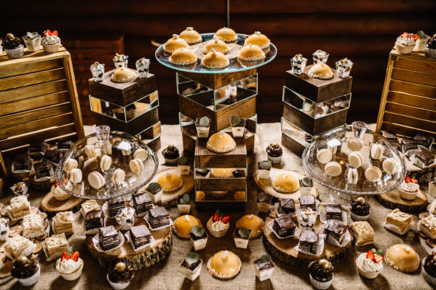istock Candy Bar. Delicious sweet buffet with cupcakes. 1054031808