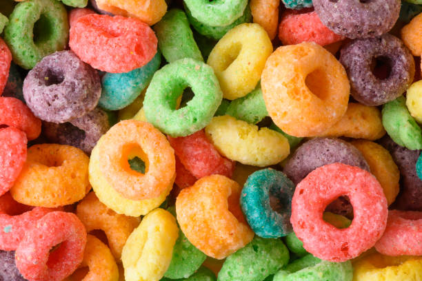 istock Cereal background. Colorful breakfast food 1054048312