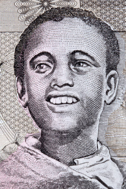 Young Ethiopian portrait from money
