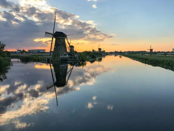 Photo of The Kinderdijk windmills