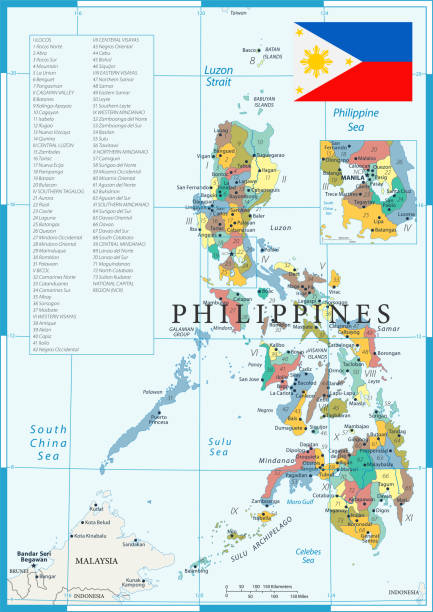 27 - philippinen - color1 10 - manila philippines map philippines flag stock-grafiken, -clipart, -cartoons und -symbole