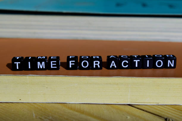 istock Time for action on wooden blocks 1054085922