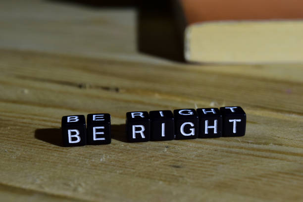 istock Be right on wooden blocks 1054086860