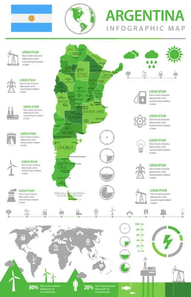 Vector illustration of 14 - Argentina - Eco-Industry Info 10