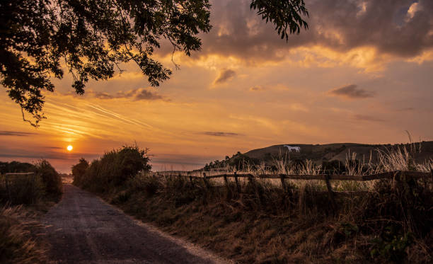 istock Countryside landscape during sunrise. 1054095286