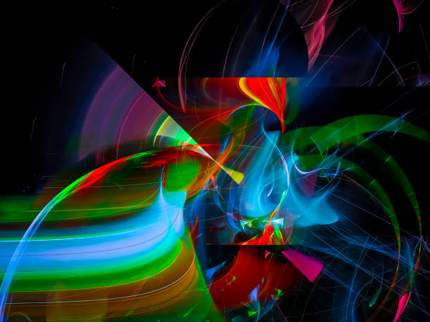 istock fractal digital, abstract design, party, card, festive 1054099442