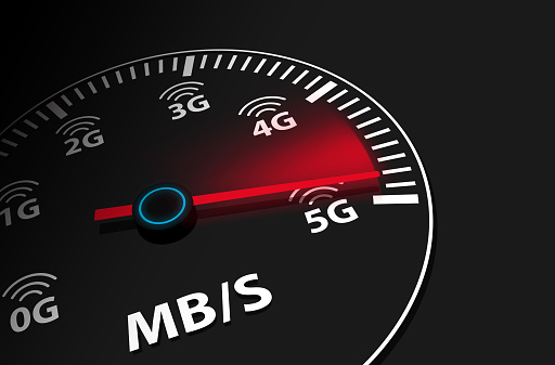 Speed instrument, 5G 5th generation mobile network wireless speed