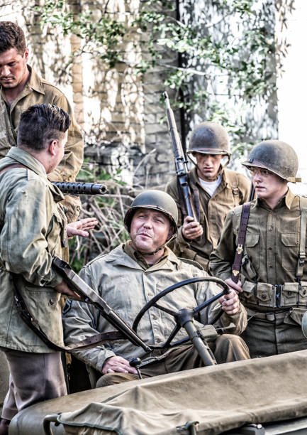 istock WWII US Army Infantry Jeep Soldiers Taking a Break 1054173302