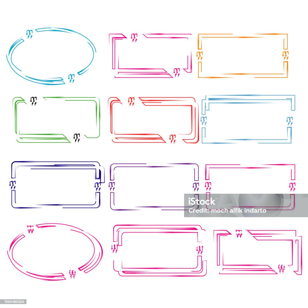 Text Box Frame Template Vector Stock Illustration - Download Image Now ...