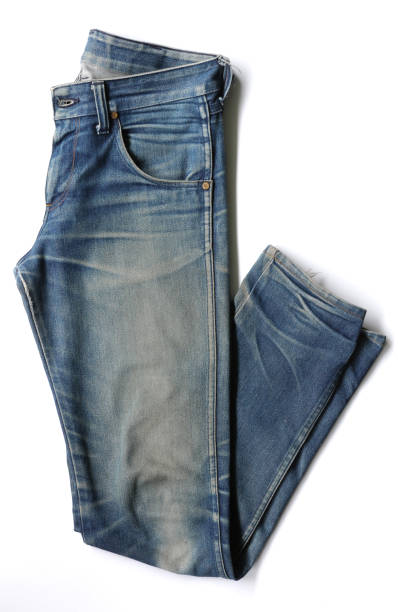 istock Blue jeans trouser isolated on the white background wirh path 1054191918